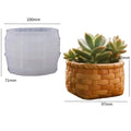 Woven Basket Flowerpot Mold DIY Gypsum Flower Pot Mold Handmade Candle Jar Silicone Mold Round Plaster Cement Vase Mould Decor Oasis Select White