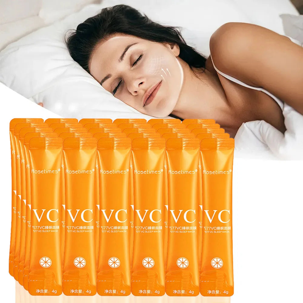SADOER Vitamin C Sleeping Mask 30pcs – Moisturizing & Firming Sleeping Face Mask Oasis Select 30pcs