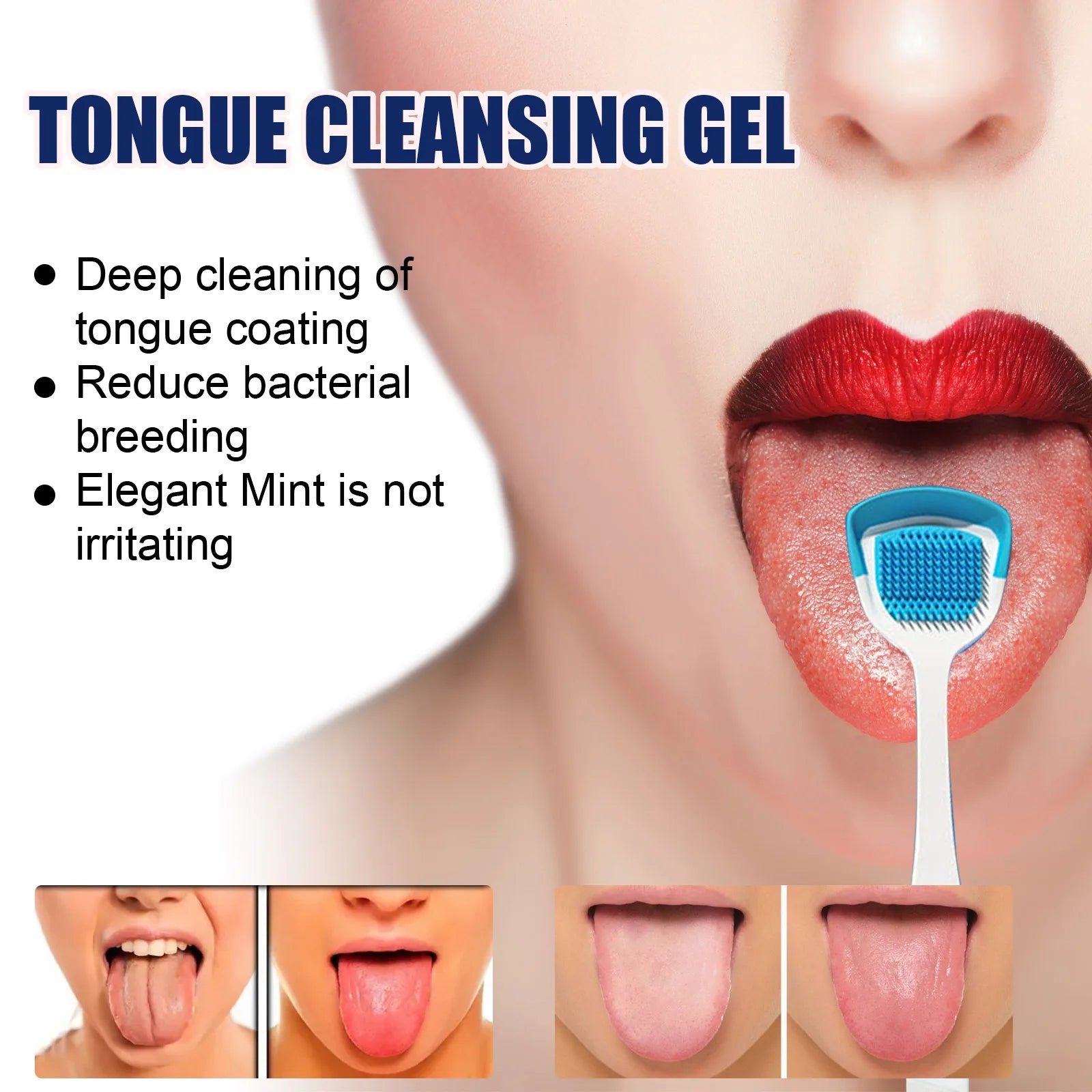 EELHOE Tongue Cleaning Gel & Brush Kit – Fresh Breath Oral Care