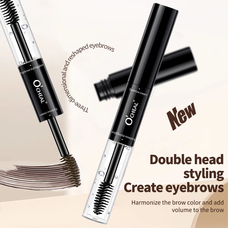 Dual-Head Waterproof Eyebrow Dye – Natural 3D Brow Cream Eyebrow Dye Cream Oasis Select