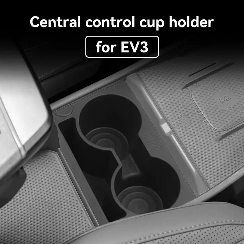 Cup Holder Insert for 2024–2025 Kia EV3 | Anti-Slip Organizer