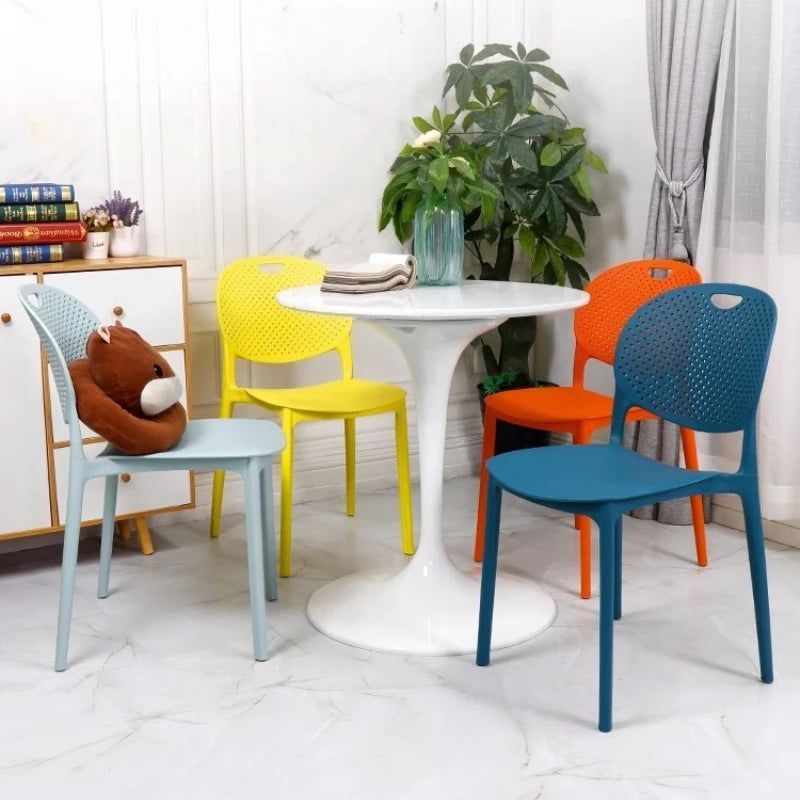 Plastic chair Back chair Thickened desk stool Study home bedroom Nordic creative dining chair can be stacked Oasis Select