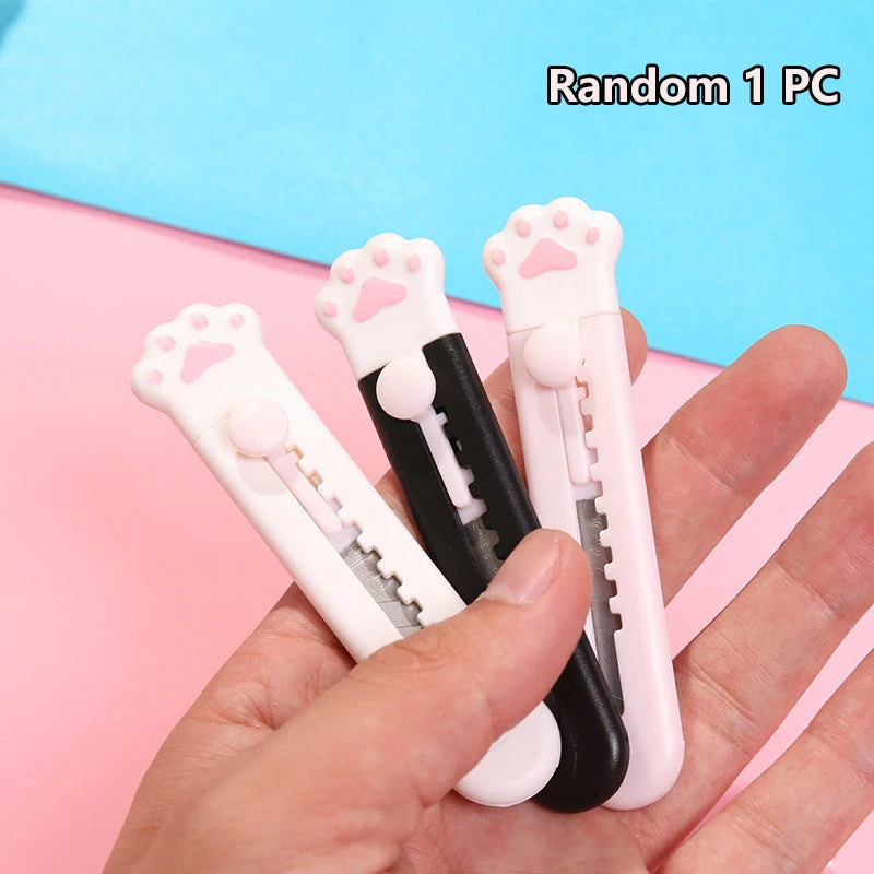 Mini Creative Cartoon Utility Knife Cute Retractable Knife Portable Mini Opener Paper Cutting Tools Student Stationery Oasis Select 01