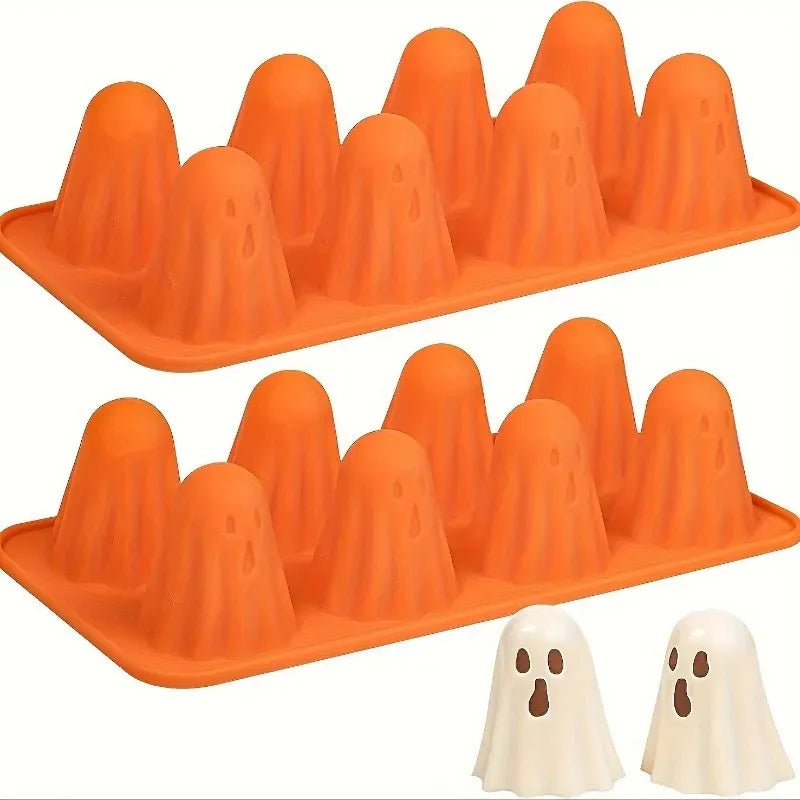 1/2pcs Halloween Silicone Mold - Ice Cube & Candy Mold for Chocolate, Jelly, Gummies, Crayons, Resin Crafts Oasis Select 2pcs