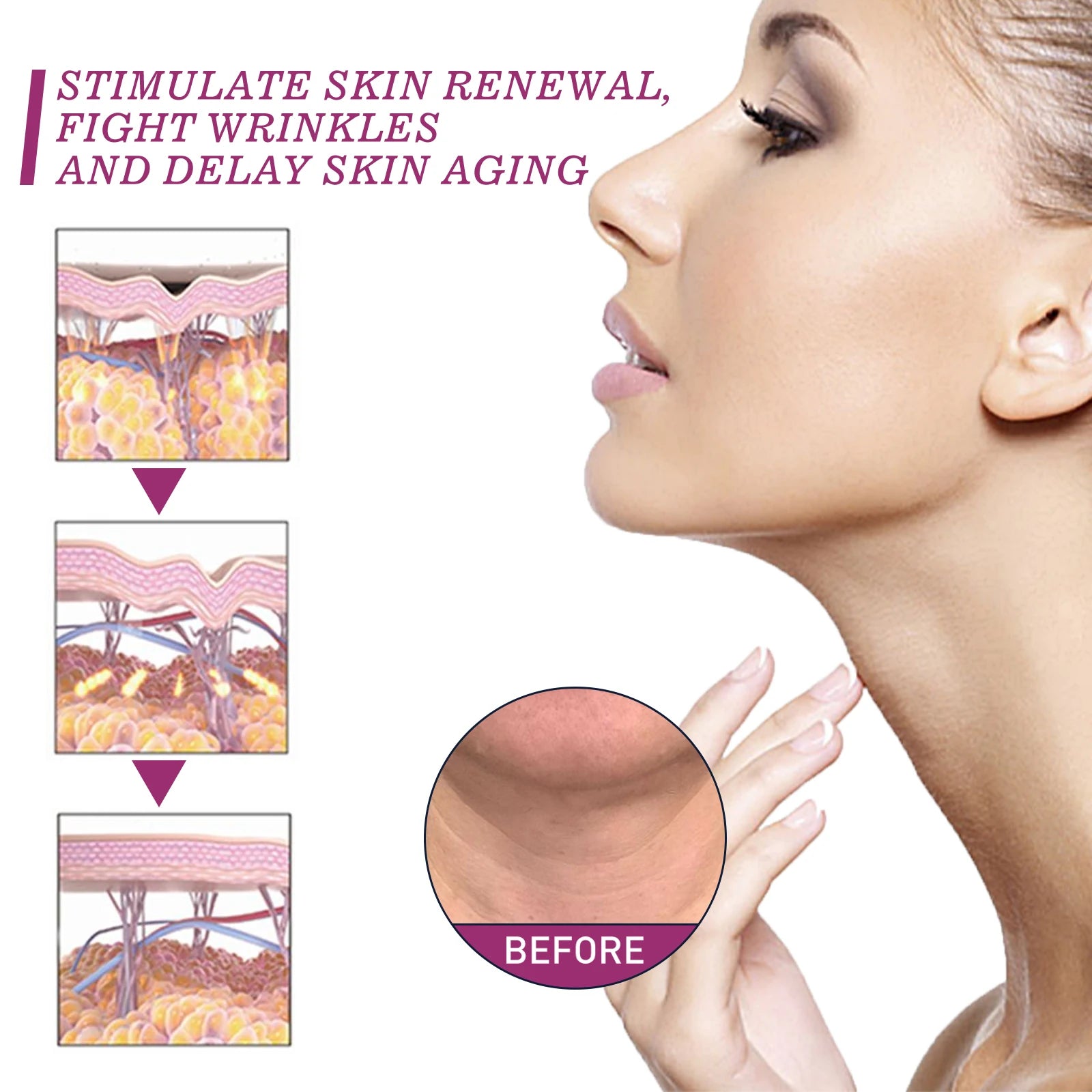 Hydrolyzed Collagen Neck Cream Firming Delaying Aging Increase Skin Elasticity Reduce Fine Lines Moisturizing Neck Care Lotion Oasis Select