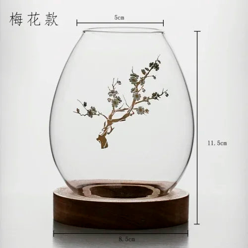 Transparent Glass Candlestick Chinese Decoration Romantic Candlelight Dinner Zen Retro Home Windproof Candle Cover Oasis Select 2