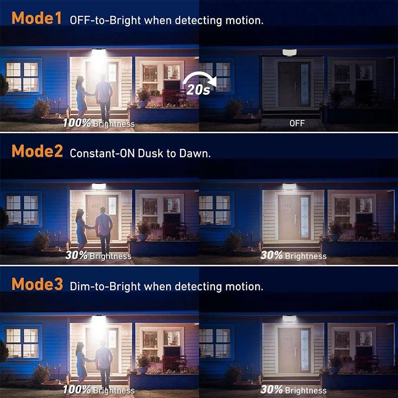 Solar Lights 234 LED Solar Security Lights Outdoor Garden Motion Sensor 3 Modes Waterproof Split Solar Flood Wall Lights Garage Oasis Select