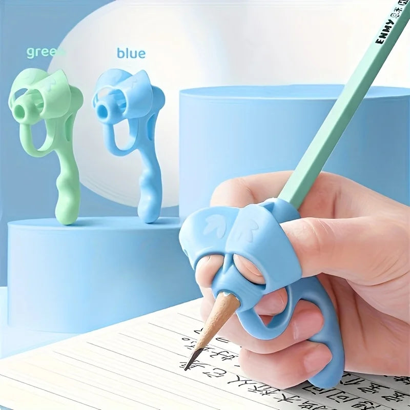 Silicone Pen Grip Correctors -Handwriting Practice Aid with Soft Rubber Pencil Holders,for Improved Posture & Error Correction Oasis Select
