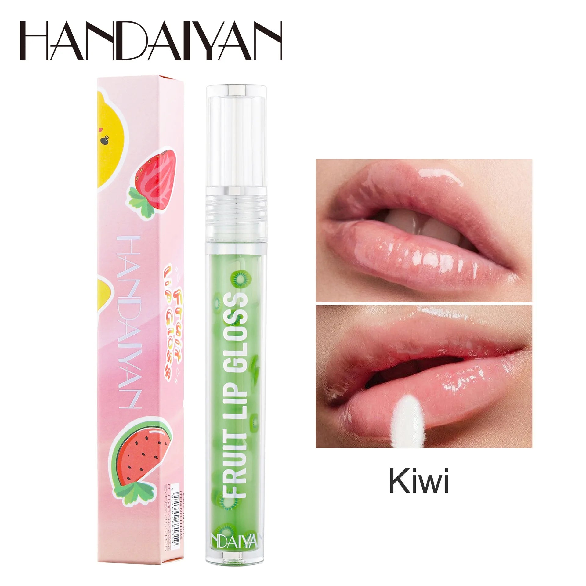 Glossy Lip Oil Moisturizer Transparent Fruit Flavor Shine Hydration Water Like Tinted Nourishing Care Gloss Oasis Select Kiwi