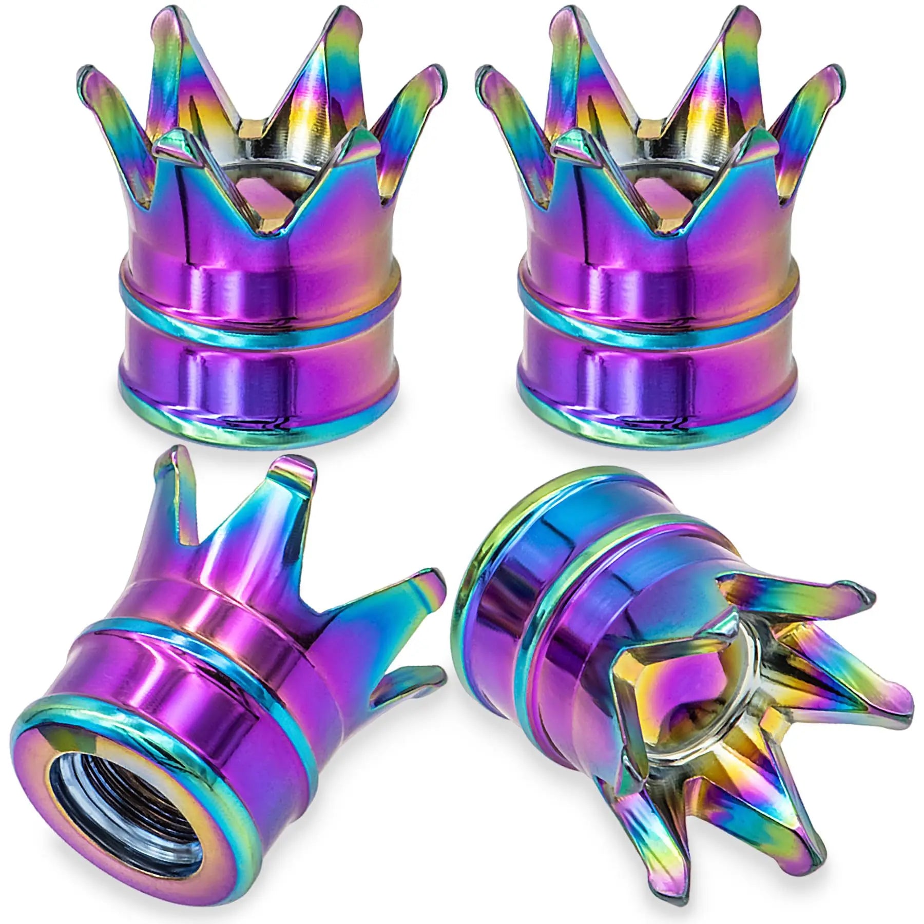 Aluminum alloy crown valve cap universal for all valves American 8v1 thread Oasis Select 4pcs 2