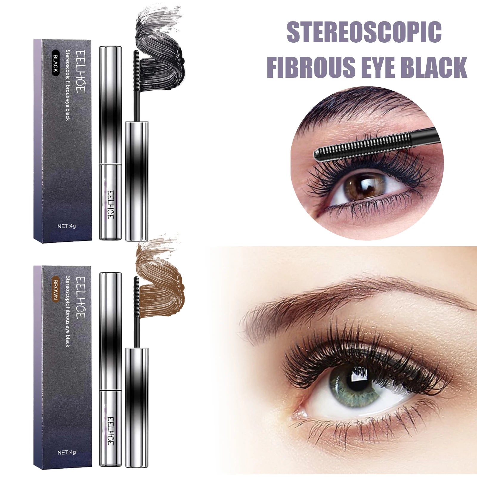 Curling Mascara Thick Waterproof Lengthening Black/brown Eyelash Styling Lash Extension Eye Lashes Brush Makeup Eye-Cosmetics Oasis Select
