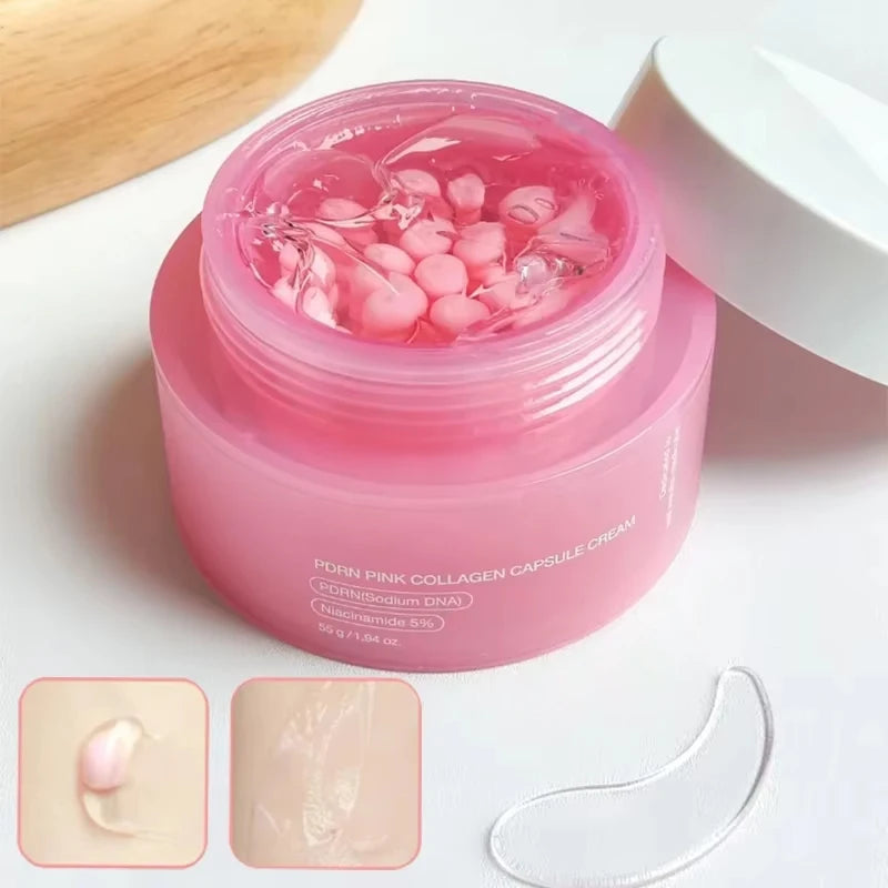 Korean PDRN Pink Collagen Capsule Cream with Niacinamide Cream for Uneven Skin Tone Lightweight Face Moisturizer Non Greasy care Oasis Select Default Title