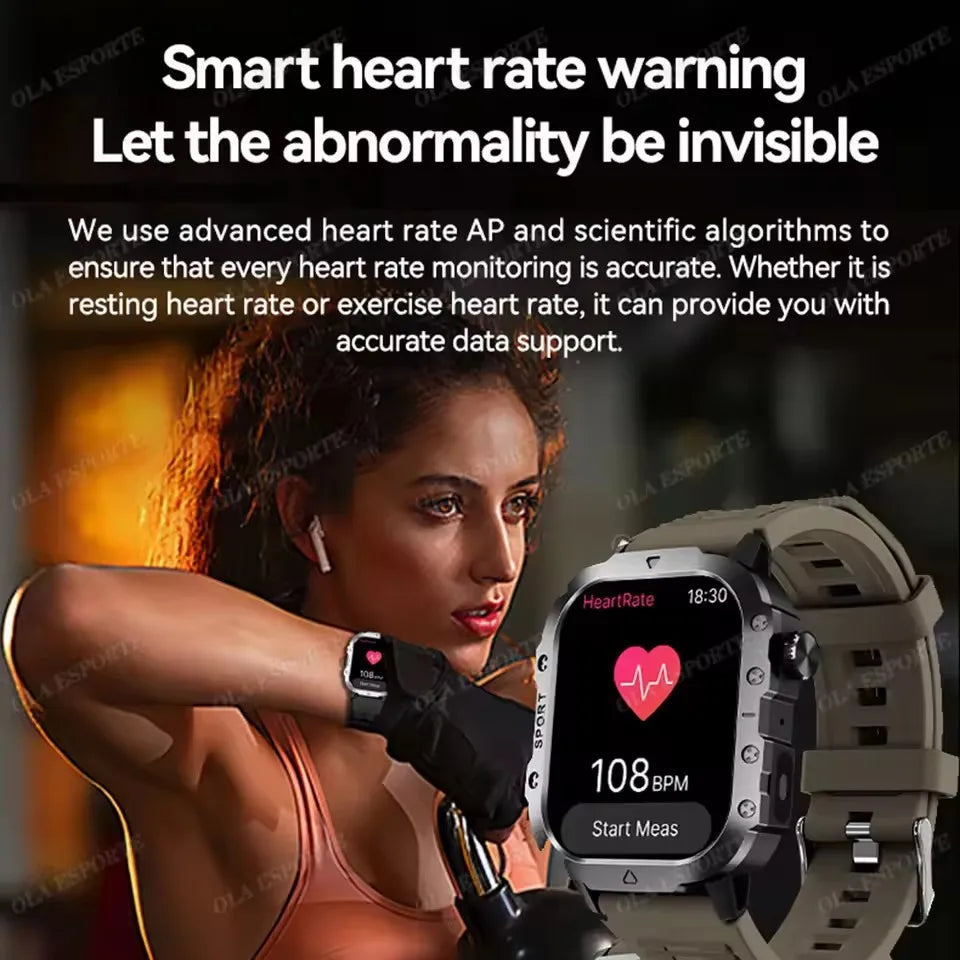 2025 New SmartWatch Men Militray Outdoor GPS Sport Watches Heart Rate Sleep Waterproof Smart Watch IOS Android Oasis Select