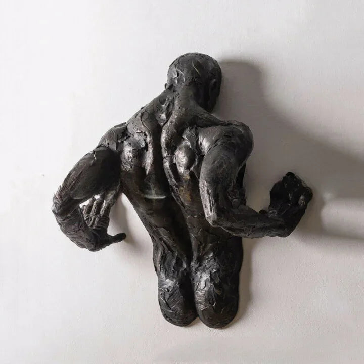Home Decor Wall Art Wall Man Sculpture Statue Living Room Wall Decoration Resin Handicraft Pendant Home Accessories Oasis Select E 20x15x8cm