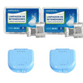 MIRAVEXL Denture Retainer Cleaning Effervescent Tablets And Storage Box Set Orthodontic Mouthguard Care Deep Clean Stain Removal Oasis Select 2PCS-XP5052-YH001