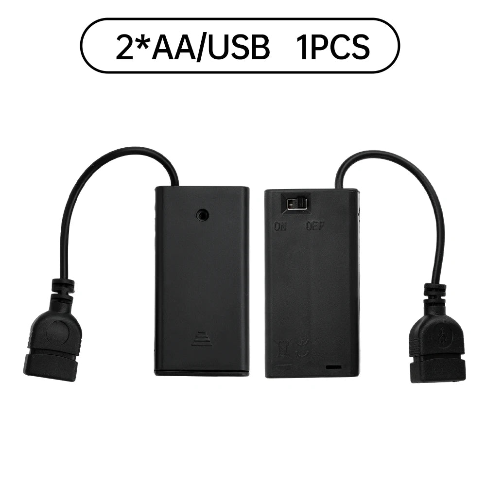 2/3/4/6/8 Slot AA Battery Case 3V/4.5V/6V/9V/12V AA Battery Holder AA Box AA Battery Storage Case With USB Oasis Select 2 AA