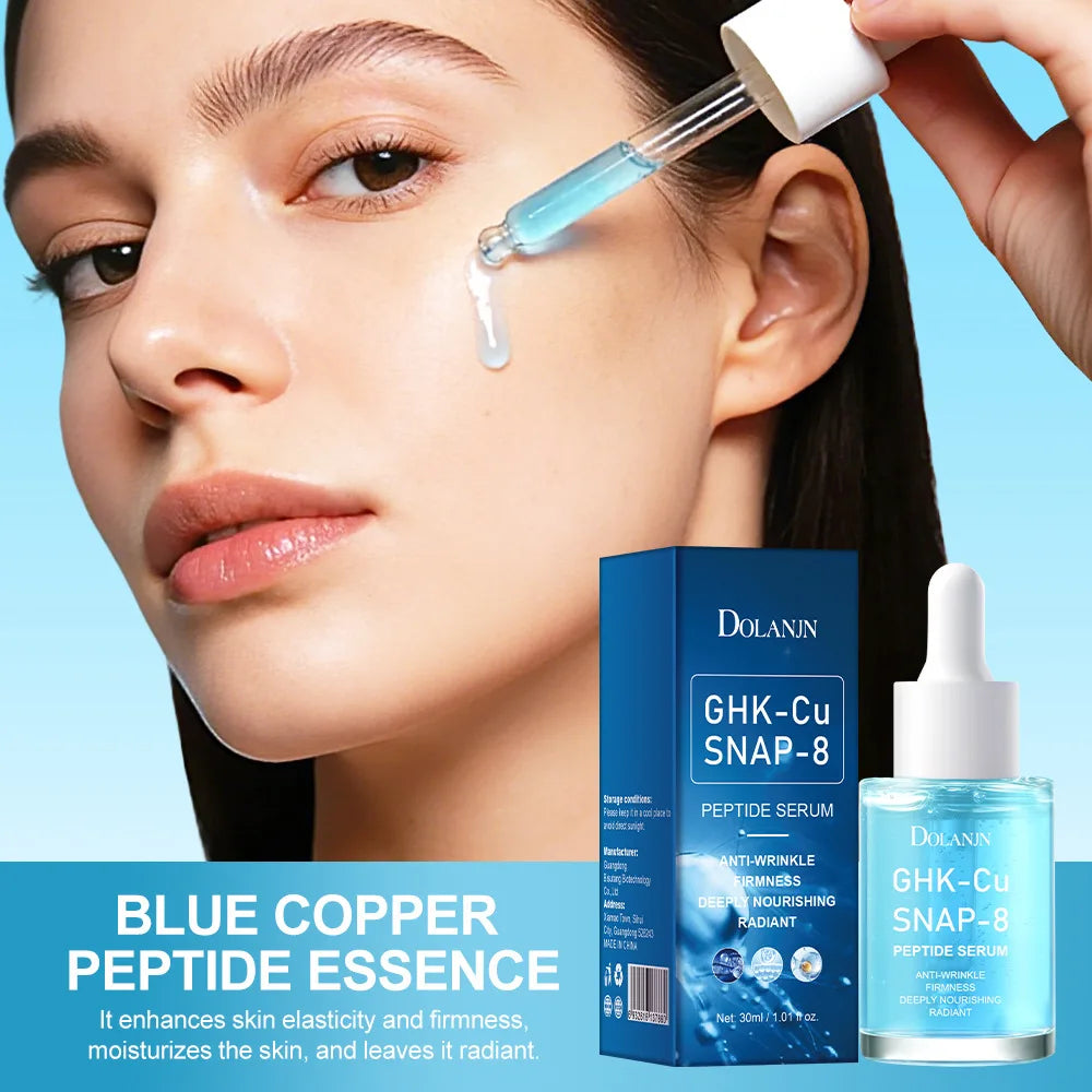 GHK-Cu Copper Peptides Facial Serum SNAP-8 Faded Fine Lines Wrinkles Firming Deep Moisturizing Hydration Collagen Skincare Serum Oasis Select