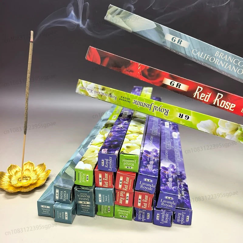 10/25Box Authentic Indian Incense Sticks Premium Handmade Rose Sage Jasmine Lavender for Meditation Yoga Buddha Home Aromatherap Oasis Select