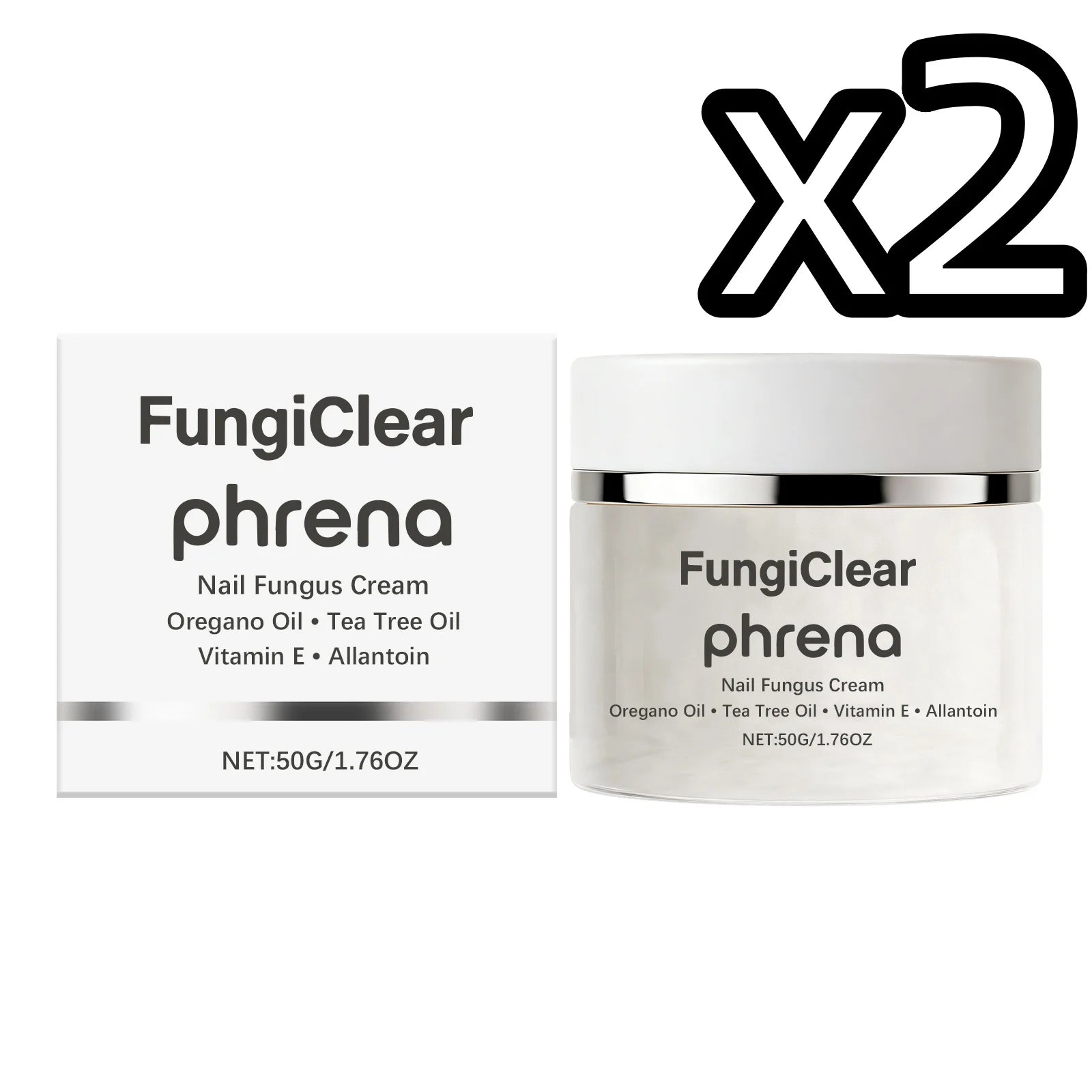 Plant Extract Nail Care Cream Deep Penetrate Nourish Nails Repair Damaged Surface Reduce Cracks Daily Care Nails Fungus Creams Oasis Select 50g Boxed x 2