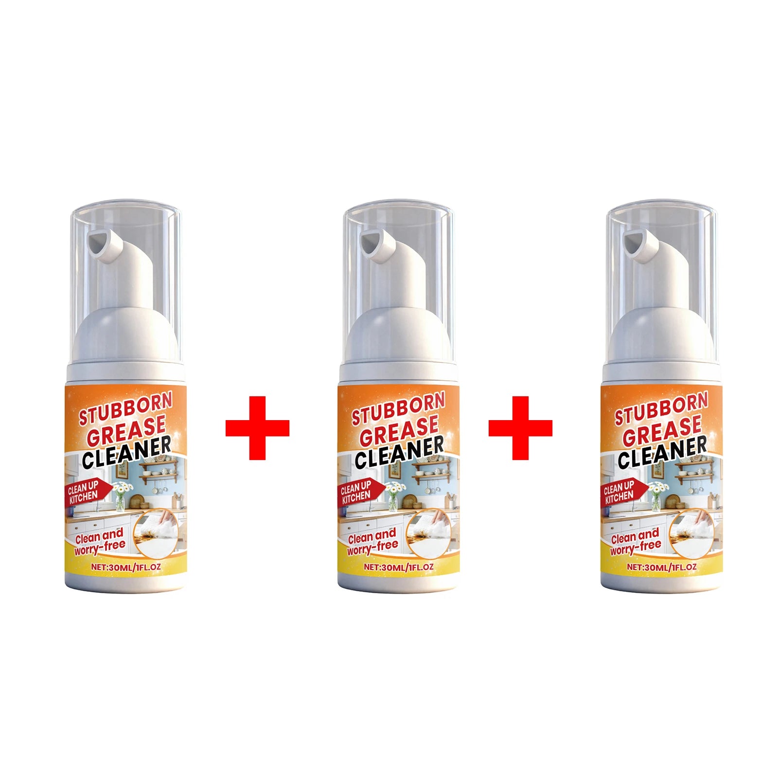 Kitchen Foam Cleaner Dirt Stain Remove Oil and Grease Multipurpose Cleaner Foam Spray for Oven Kitchen Degreaser Products 30ml Oasis Select 3 X 30ml