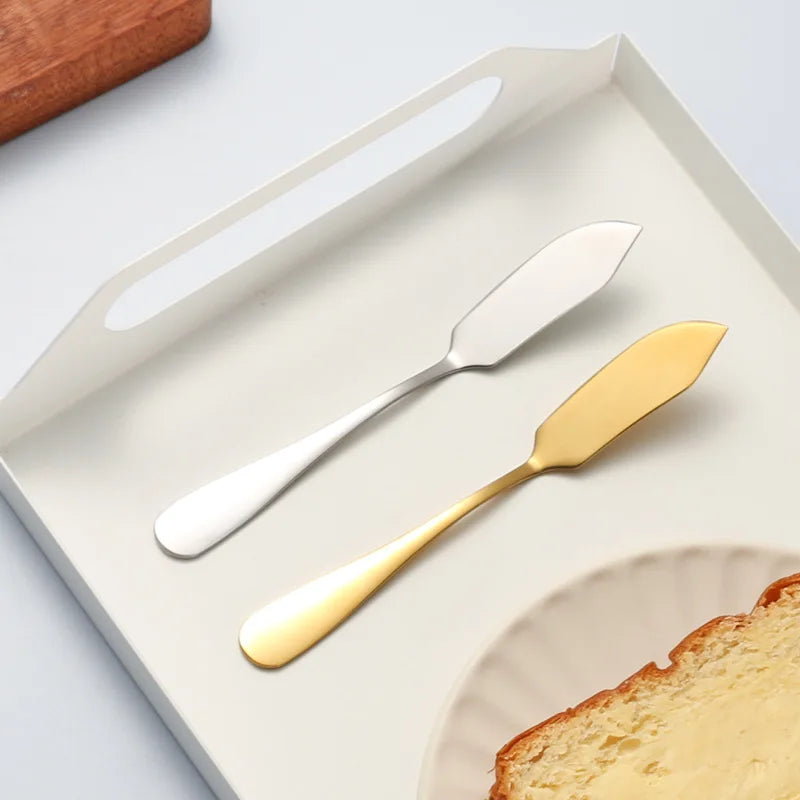 1-10PCS Stainless Steel Butter Knife Cheese and Jam Spreader for Dessert Tables and Charcuterie Boards A Kitchen Serving Utensil Oasis Select