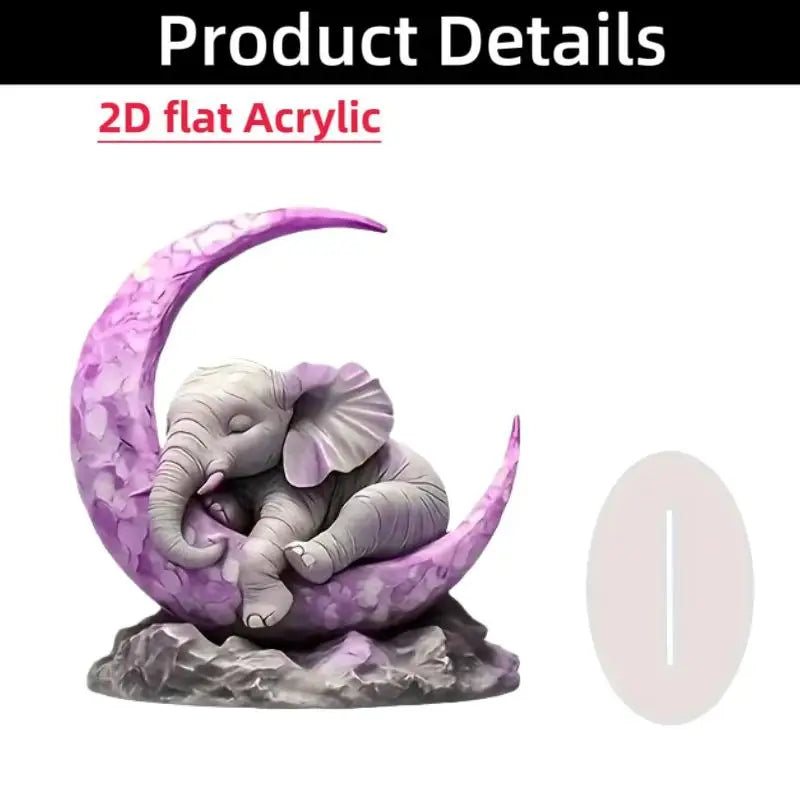 2D Acrylic Arabian Camel & Evil Eye Tree Desk Figurine