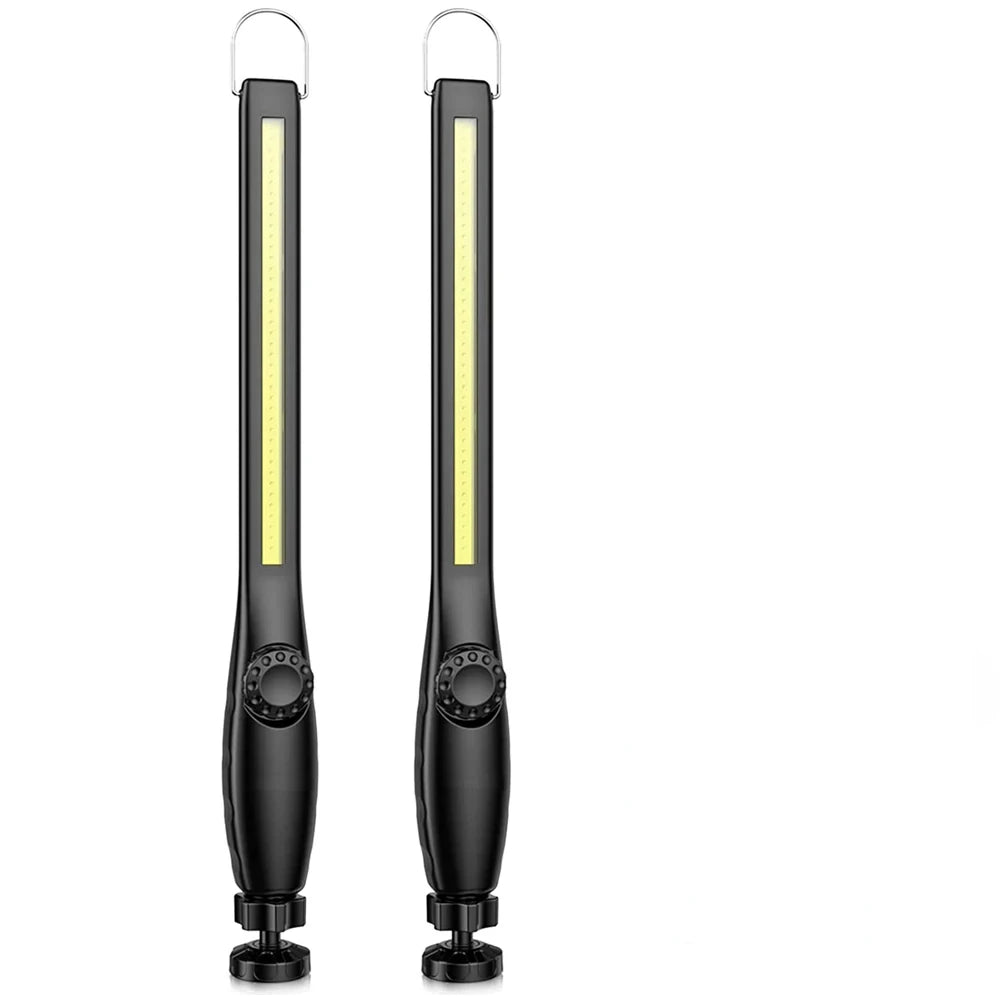 KDULIT COB Flashlight Magnetic Work Light USB Rechargeable Torch Hook Portable Lantern Inspection Light Camping Car Repair Lamp Oasis Select 2pcs
