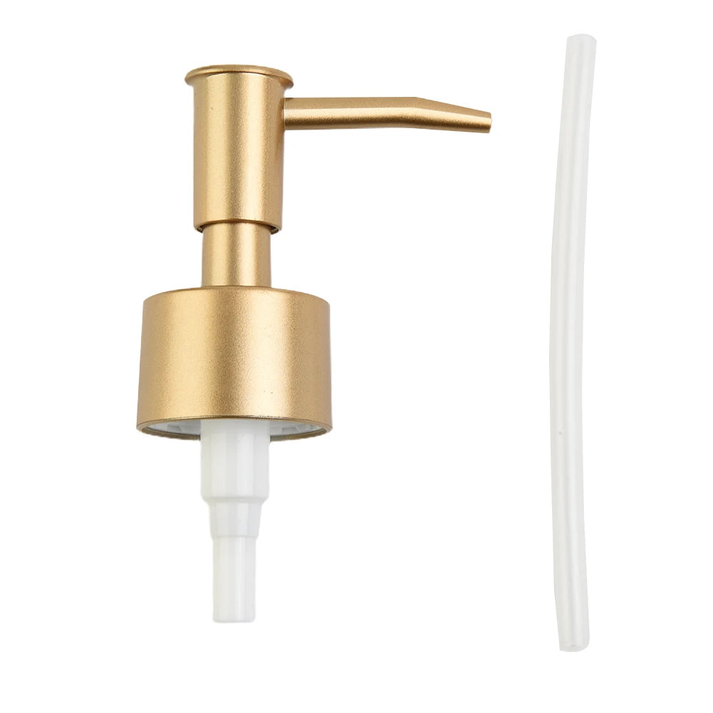 Soap Pump Nozzle Head 28 Thread Plastic Lotion Pump Standard Pump Cap Cap Liquid Soap Dispenser Bathroom Accessories Oasis Select Matte gold