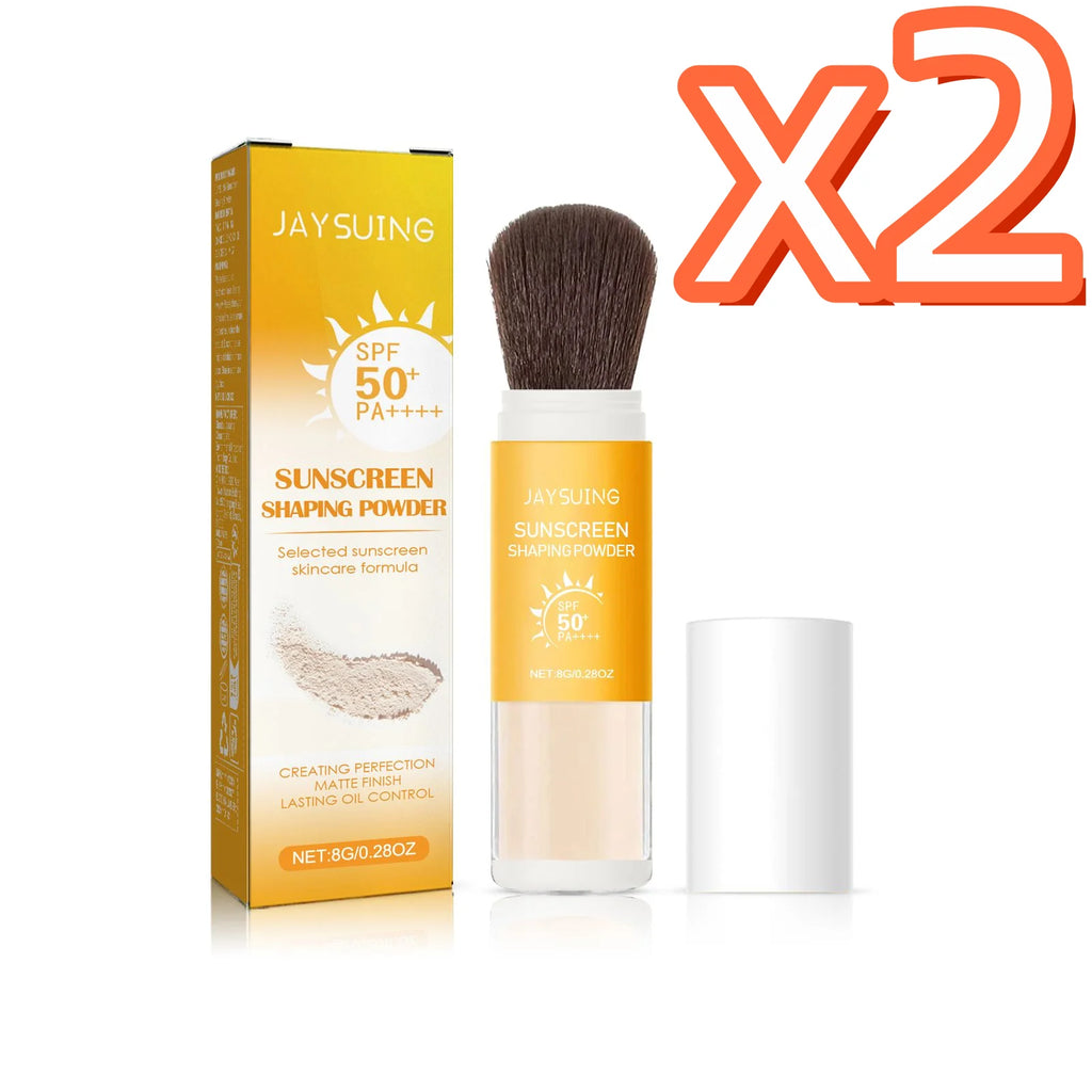 Jaysuing Sunscreen Loose Powder Lasting Oil Control Matte Texture Smooth Skins Lightweight Outdoor Spf50 Makeup Setting Powder Oasis Select 8g Boxed X 2PCS