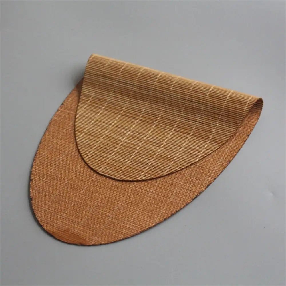 Multicolor Bamboo Tea Mat Heat Insulation Anti Scalding Hand-woven Tea Mat Multi-shape Zen Tea Mat Tea Ceremony Supplies Oasis Select