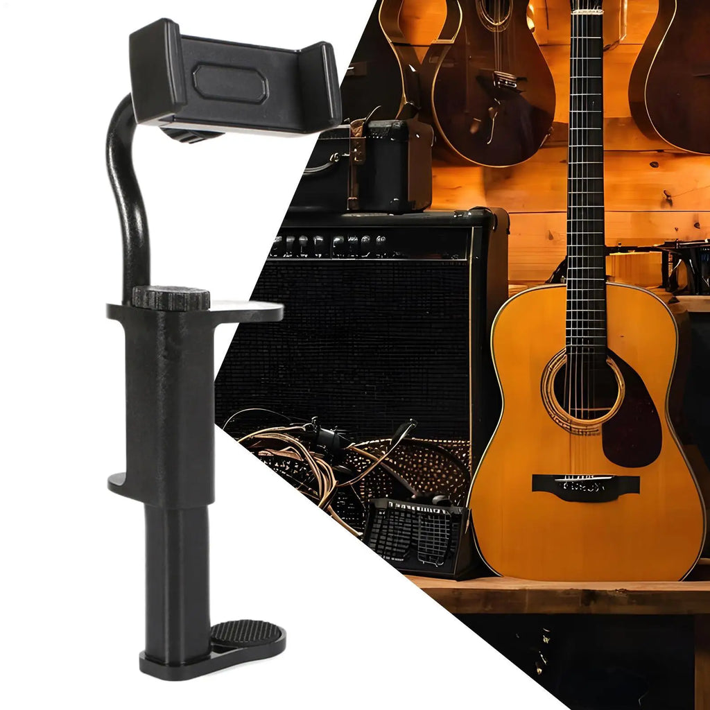 Guitar Phone Mount Guitar Stand Phone Holder Smartphone Clip Attachment for Streaming Relaxing Traveling Exercising Watching Oasis Select