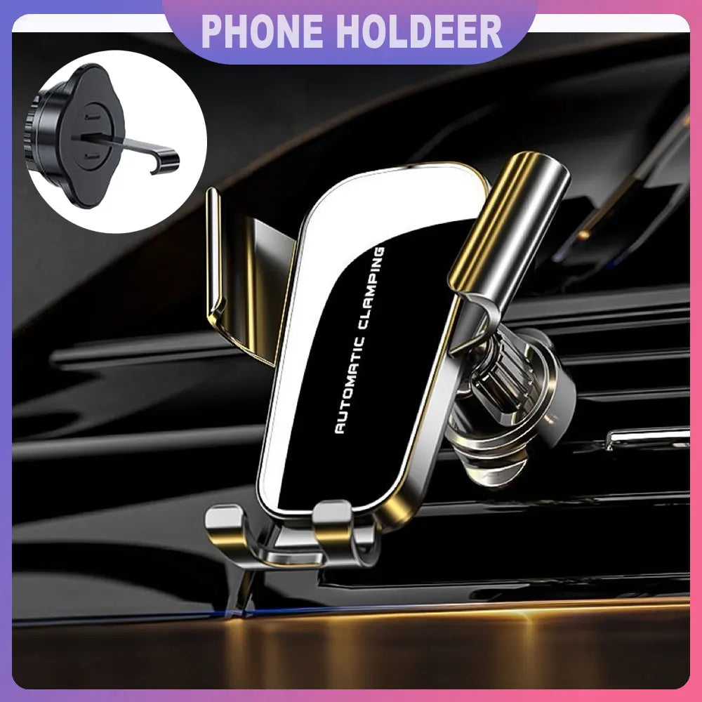 Car Air Vent Phone Holder – 360° Gravity Mount for 5–7" Phones