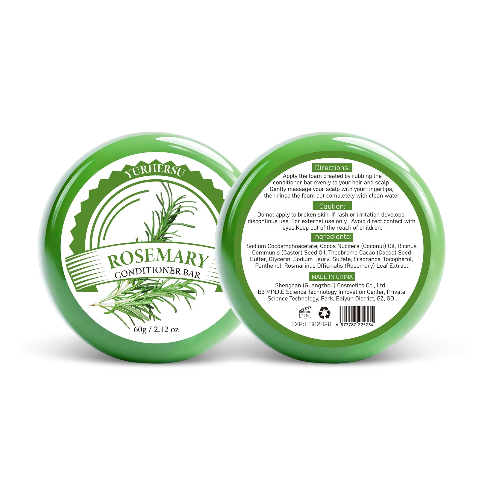 Rosemary Shampoo Bar – Sulfate-Free, Balances Scalp & Volume Solid Shampoo Bar Oasis Select 2pcs
