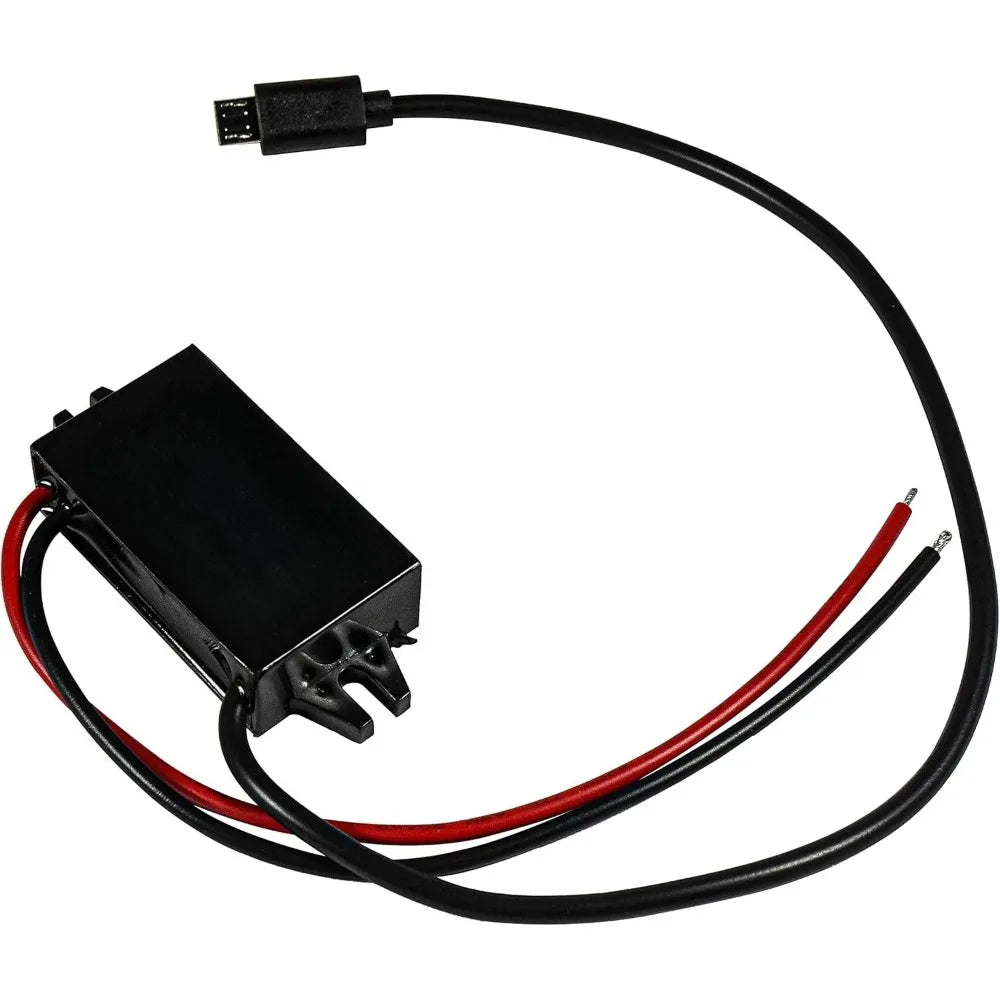 DC/DC Step Down Converter 12/24V To 5V 3A With Micro USB Male Connector Power Supply Adapter Compatible With Ring Alarm keypad Oasis Select
