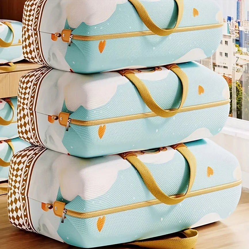 Quilt Storage Bag Household Large Capacity Clothes Travel Bag Organizing Box Cartoon Handheld Airplane Packing Bag Luggage Bag Oasis Select