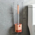 Toilet Cleaning Brush Without Dead Ends Plastic Wall Mounted Toilet Brush Bathroom Accessories Punch Free Cleaning Tool Oasis Select pink