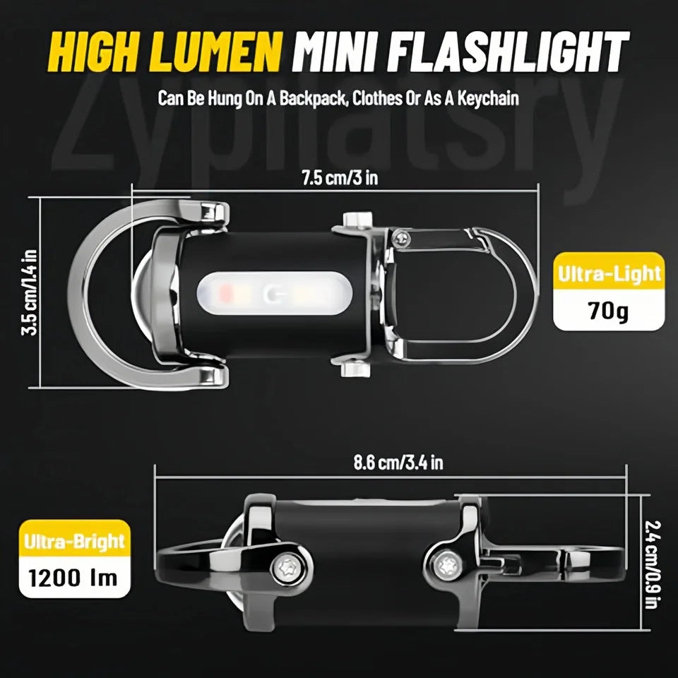 Mini USB Rechargeable LED Flashlight Keychain Portable Waterproof Camping Pocket Lamp Keyring Hanging Light Outdoor Gear Oasis Select