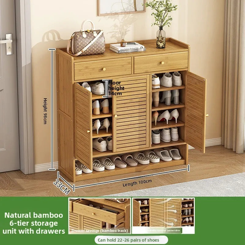 Multifunctional shoe cabinet, large capacity at home door with drawers, multi-layer dust-proof shoe rack Oasis Select 3-102-2-6-98