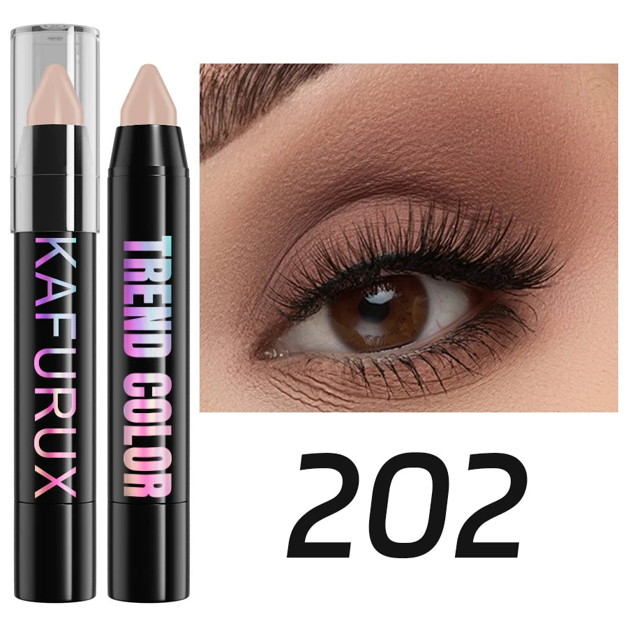 KAFURUX 24-Color Glitter Eyeshadow & Highlighter Pencil Waterproof