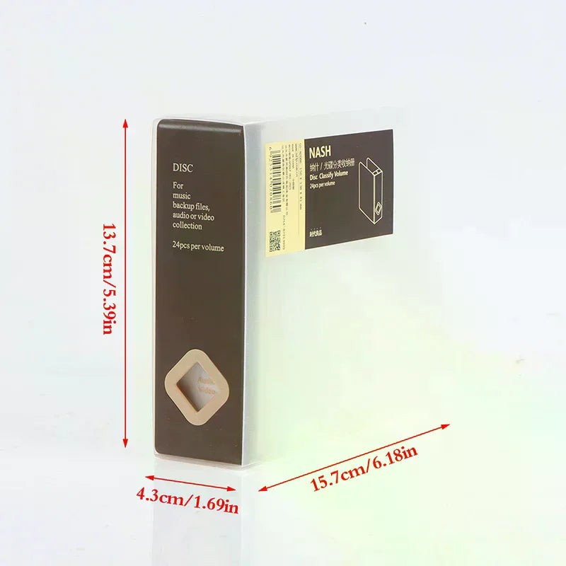 1PC CD Case 24 CD Capacity Storage Box For Bedroom Car Special CD Package CD Finishing Box Bedroom Car CD Case Oasis Select