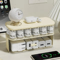 Transparent Desktop Cable Organizer Box with Lid Cord & Charger Storage Solution,No Power Needed,Compact Design for Home Storage Oasis Select Cream color