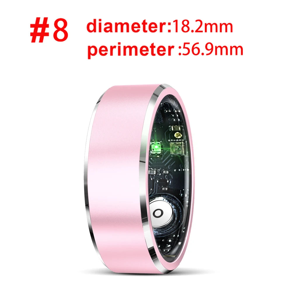 Smart Ring Bracelet Finger Digital Ring Heart Rate Monitoring Waterproof Sleep Remote Control Sports Rings Women Men Oasis Select PI 8