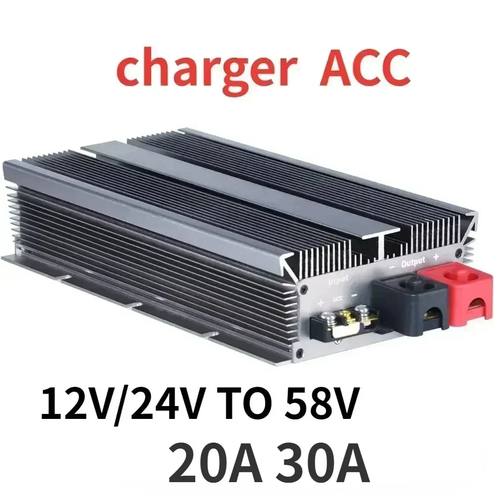 12V/24V TO 58V 48V 20A 30A Lifepo4 Lithium Battery Charger Boost Step Up Module Converter 24 Volt to 48 Volt for Automotives CE Oasis Select