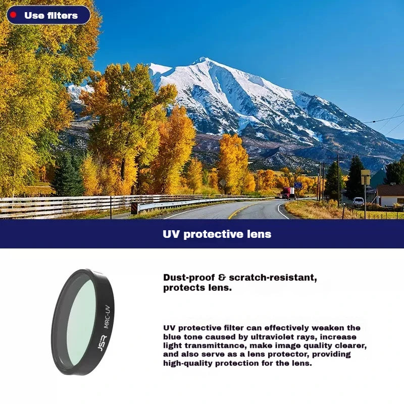 JSR DJI Osmo Action 6 UV CPL ND Lens Filter Set | HD Glass