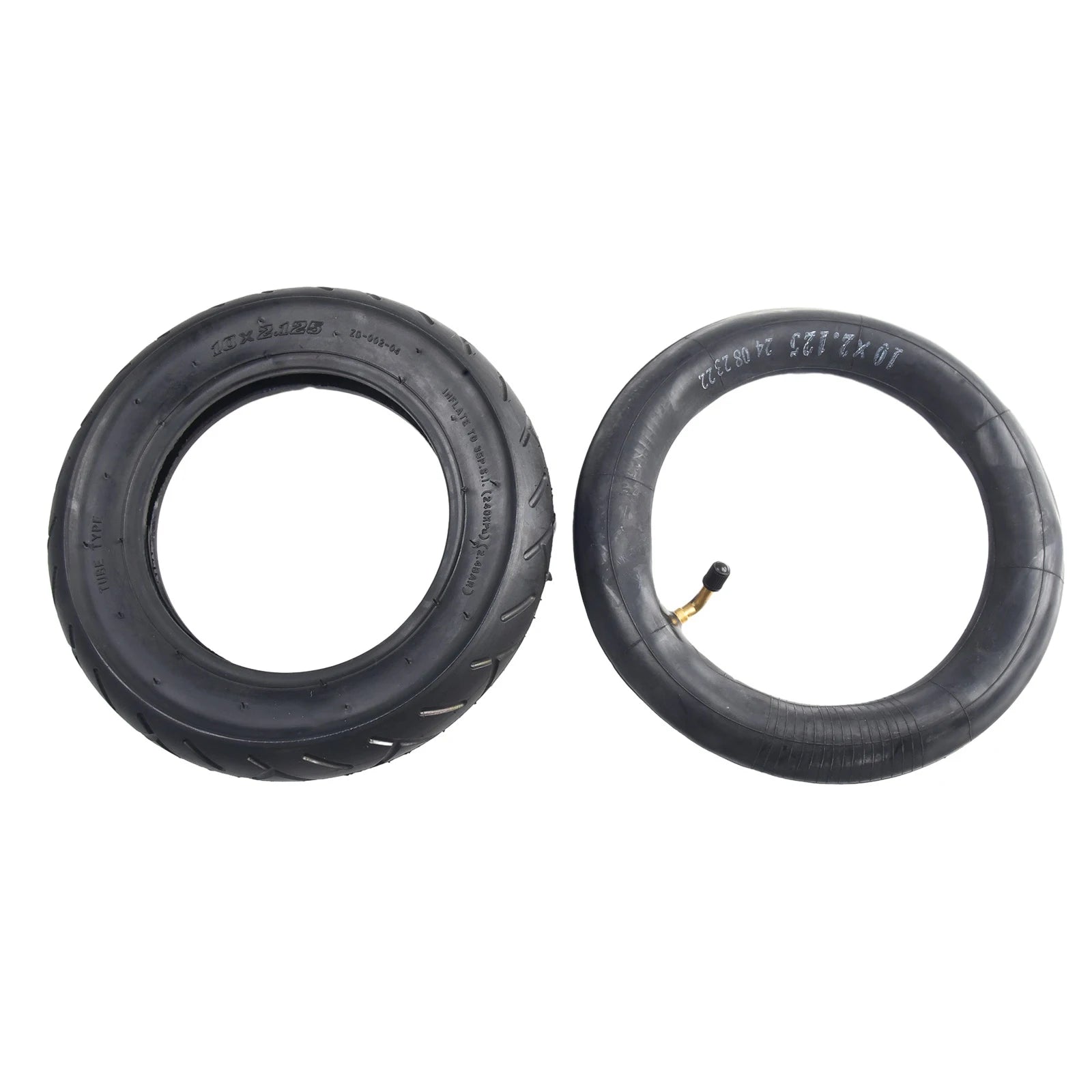 Easy and Reliable Replacement Option for Electric Scooter Balancing Car, 10x2 125 Inner Tube & Outer Tyre, Black Rubber Material Oasis Select