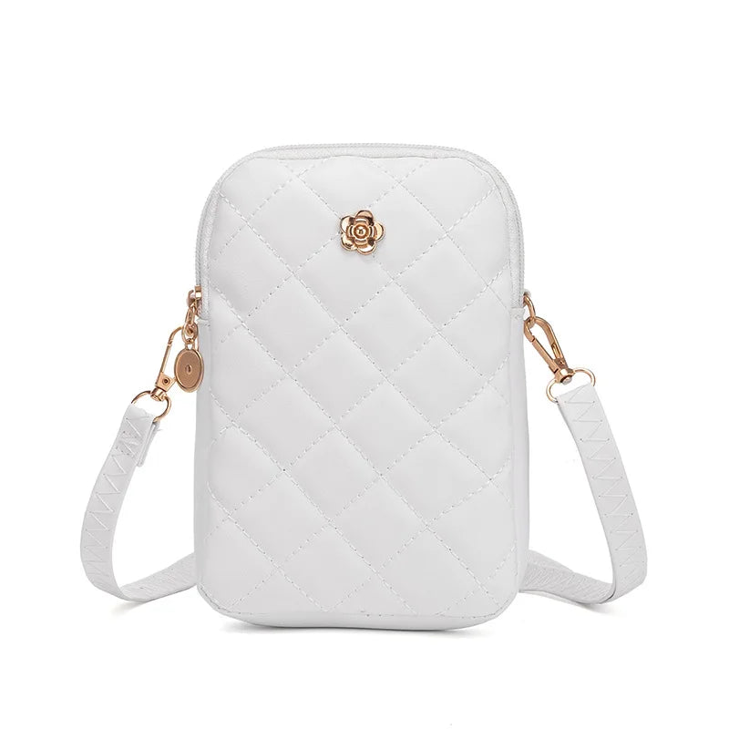 Shoulder bag PU leather crossbody bag Mini Handbag Women's Purse Crossbody Hundred simple shoulder bag crossbody bag Oasis Select White