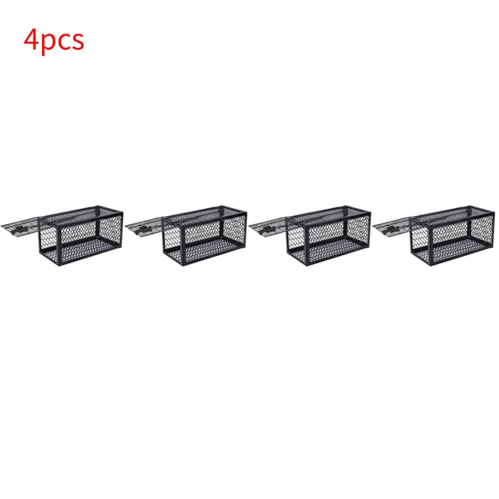 Household Metal Mousetrap Self-locking Mousetrap Safe Firm Iron Net Household Mouse Catcher Indoor Outdoor Rat Trap Rat Cage Oasis Select 4pcs