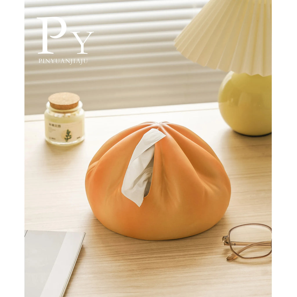 Cream Wind Ins Bread Tissue Box Ceramic Household Living Room Paper Box Toilet Paper Box Desktop Decoration Storage Oasis Select Orange circle