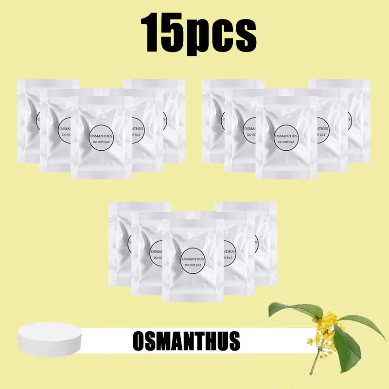 5/10/15/20PCS Car Air Freshener Supplement Solid Fragrance Scent Air Outlet Perfume Refill Tablets Ocean Lemon Lavender Fillers Oasis Select 15Pcs Osmanthus