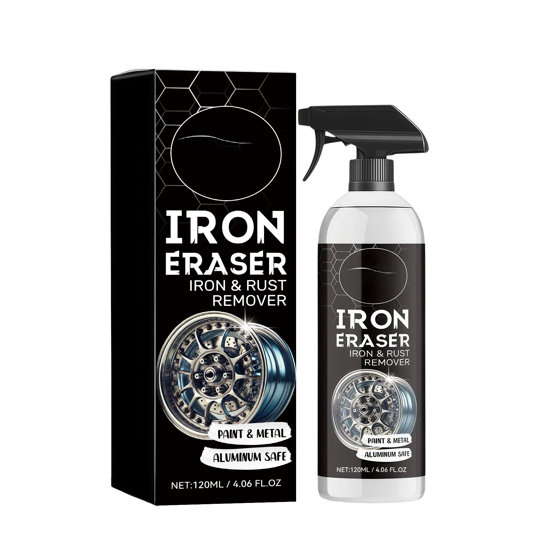 Automobile Rust Cleaner Spray Effective Strong Cleaner For Tire Stains Iron Buildup Restore Shine Car Beauty Cleaning Spray Oasis Select 120ml boxed 1